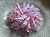 138 Pink and White striped Korker