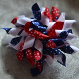 209 Patriotic swiss dot Korker