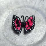 10 Hot Pink Polka Dot Butterfly