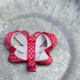 80 Pink Polka Dot Butterfly